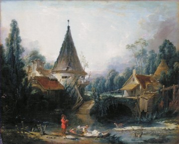 Landschaft in der Nähe von Beauvais frühen Francois Boucher Ölgemälde